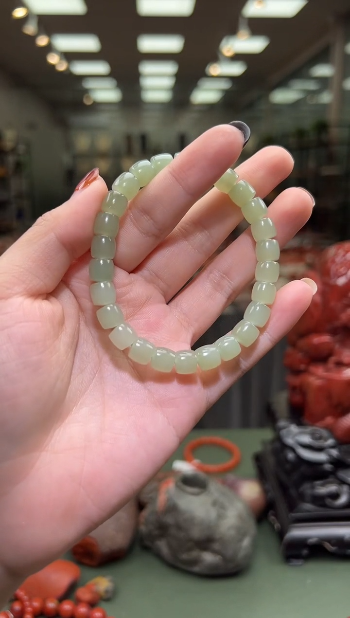 【闪购商品】和田玉手串未镶嵌单圈手串一条约7mm +多样性发货