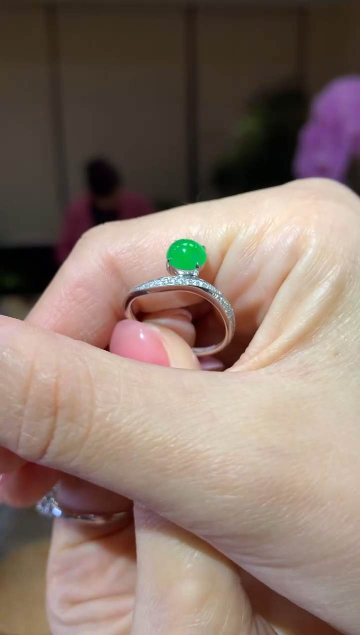 【闪购商品】翡翠戒指18K金镶嵌|不退不换
