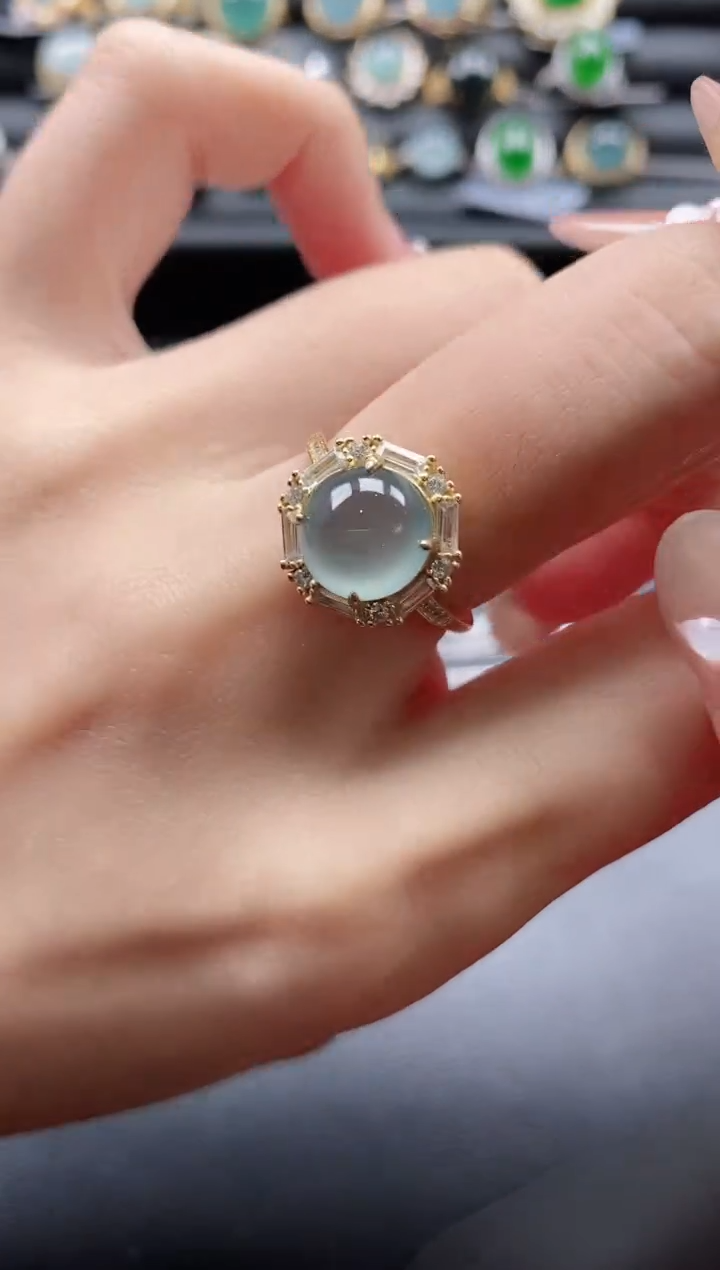 【闪购商品】翡翠戒指银S925镶嵌1111