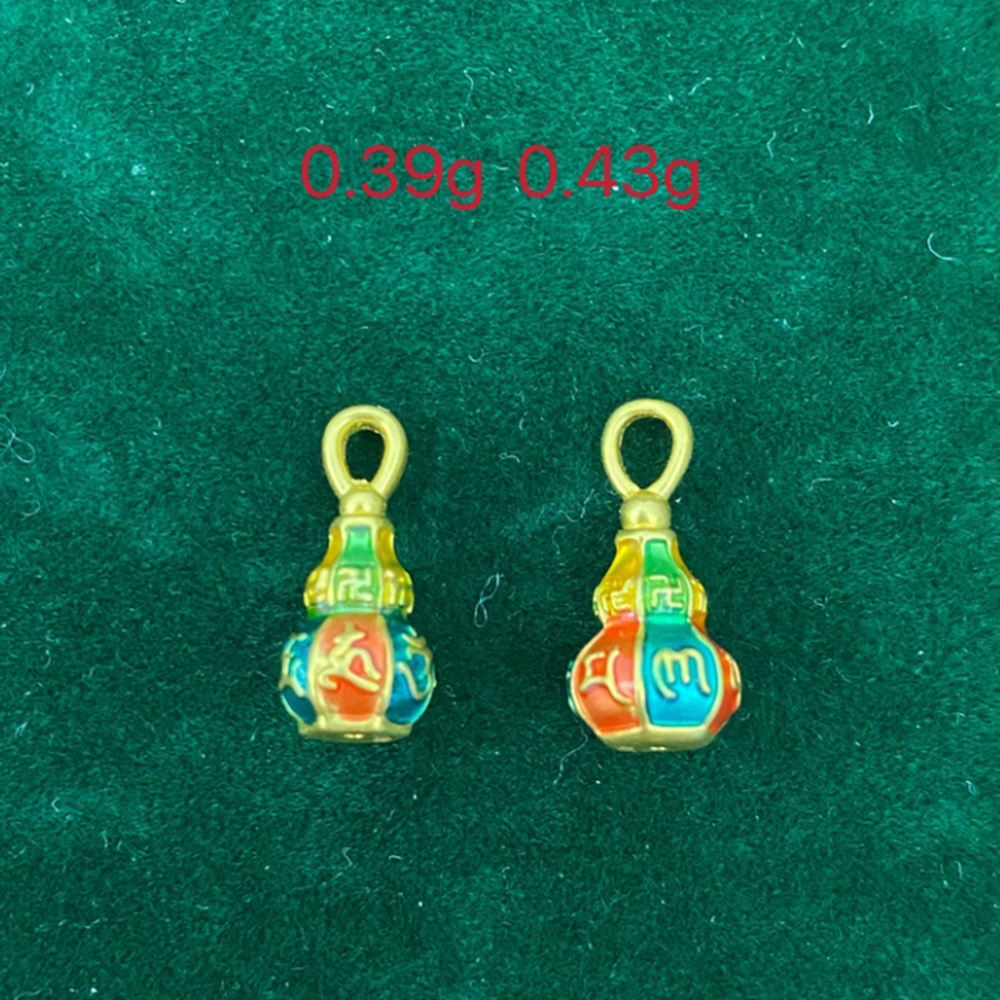 潮巷葫芦DIY黄金转运珠足金提溜配件