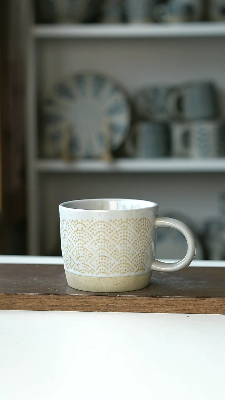 【闪购商品】玻璃032粗陶瑕疵马克杯@4-2@