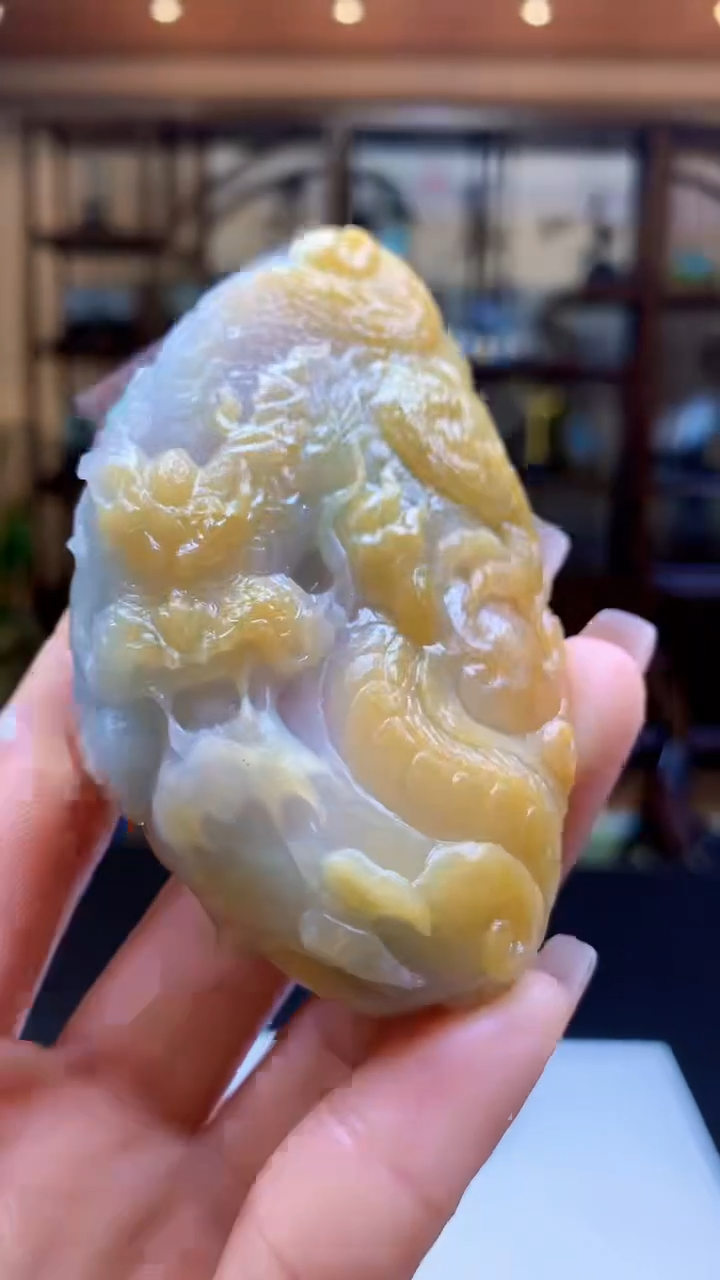 定制翡翠未镶嵌1085ry-毛货挂件63