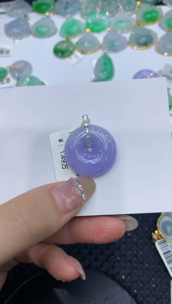 【闪购商品】翡翠颈饰18K金镶嵌222222222