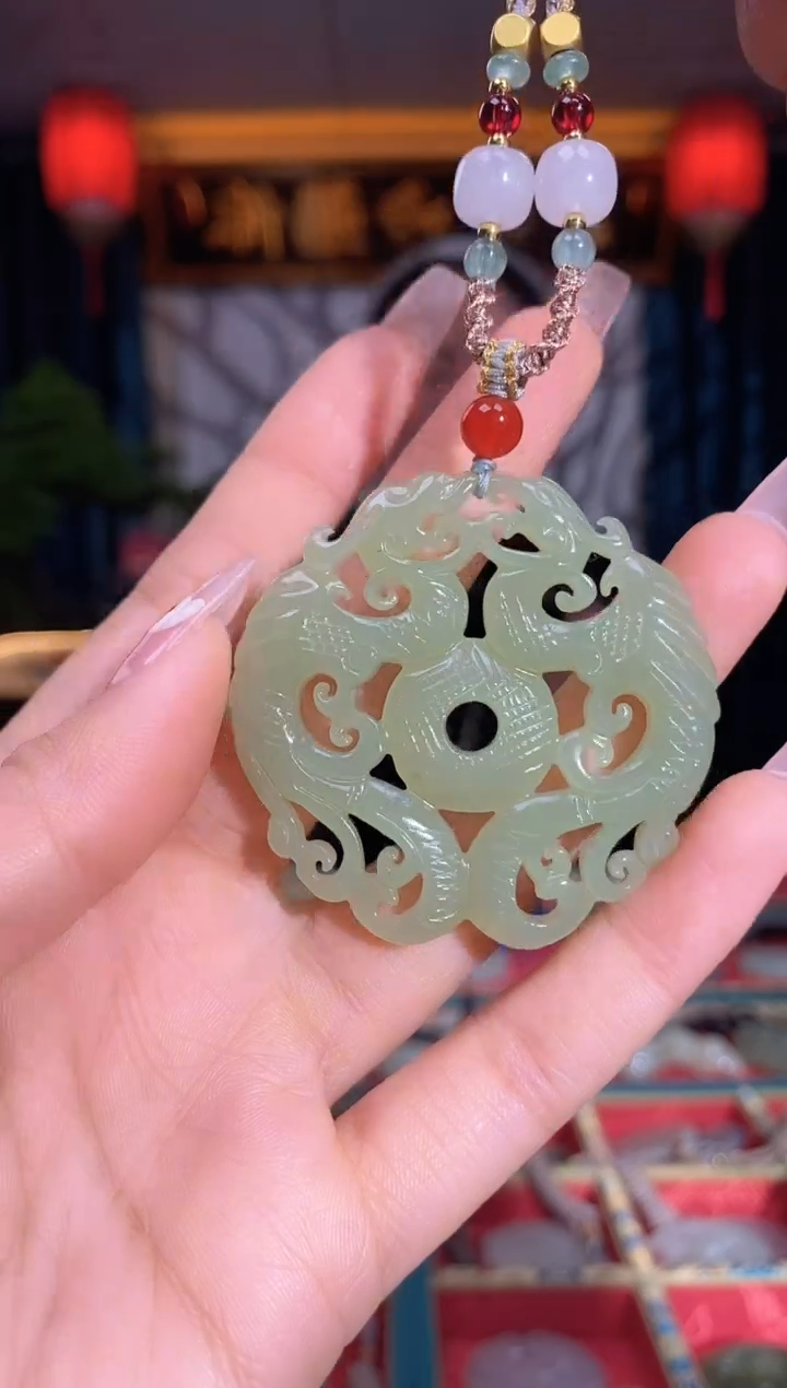 【闪购商品】和田玉颈饰未镶嵌龙凤