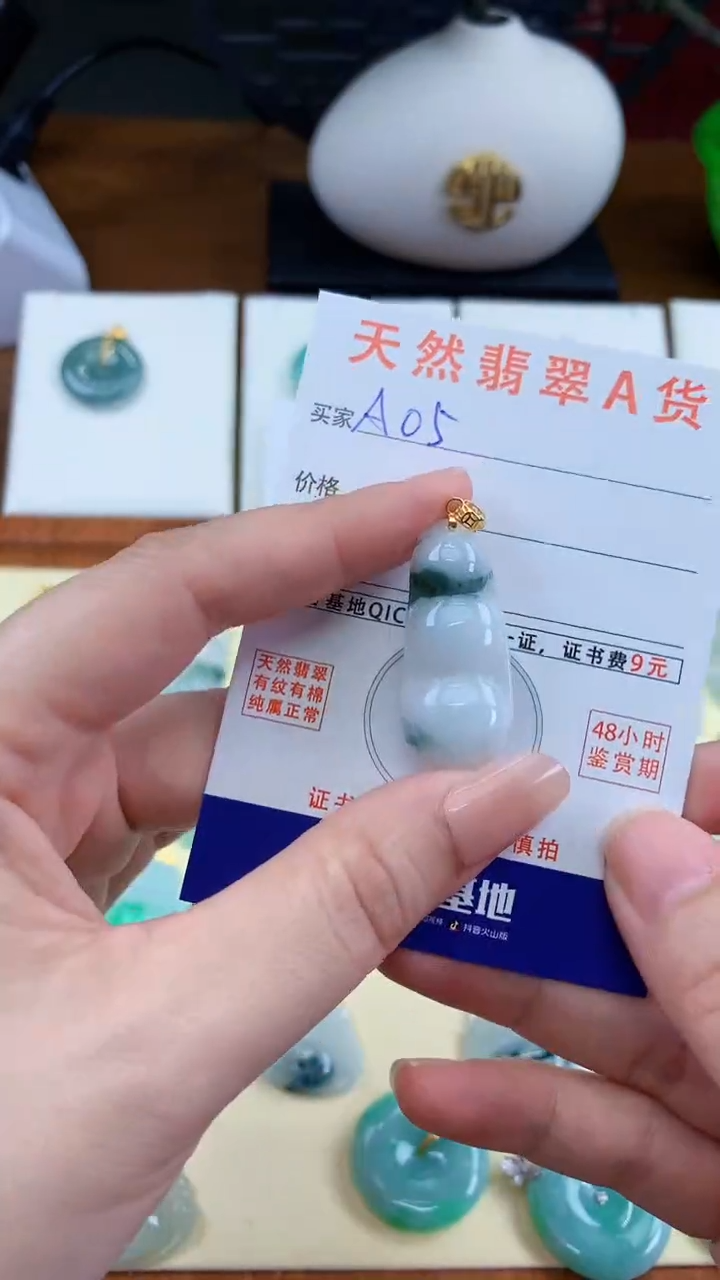 颈饰未镶嵌翡翠天然A货翡翠挂件