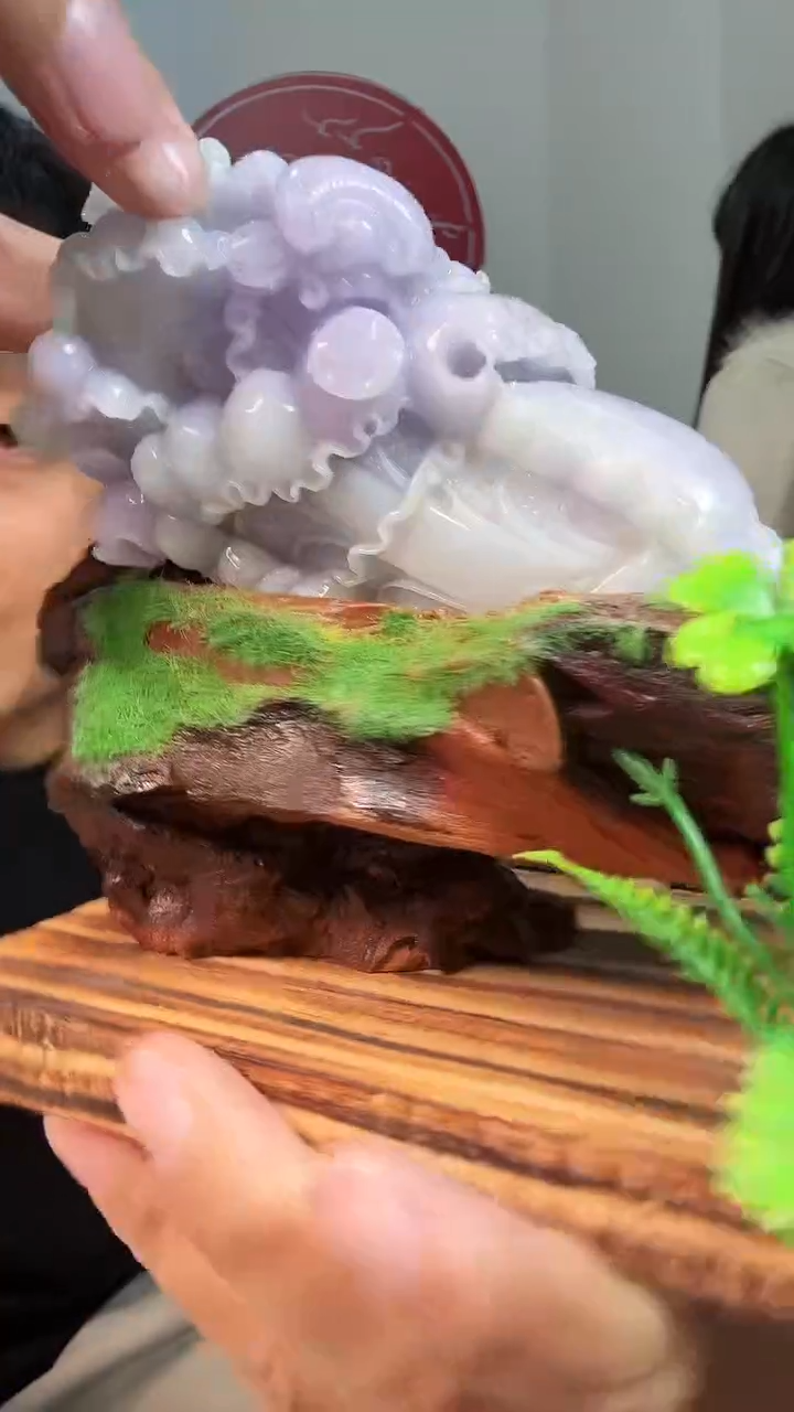 颈饰未镶嵌翡翠5460天然珠宝翡翠紫罗兰白菜摆件.多样性发一个