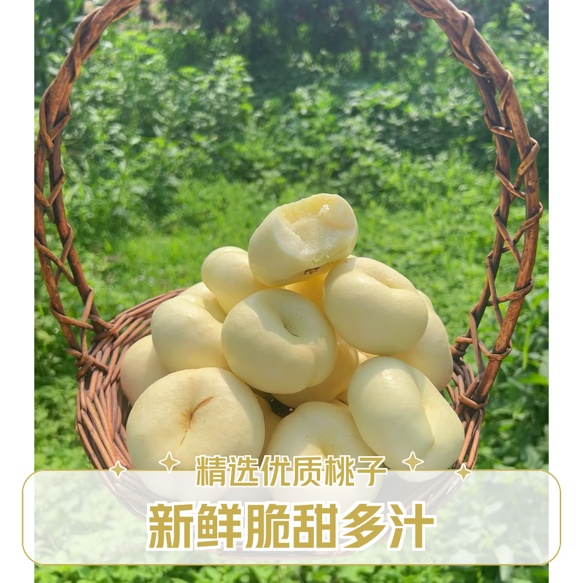 平谷奶油白蟠桃 巨甜 桃子中的爱马仕桃子同城送北京市