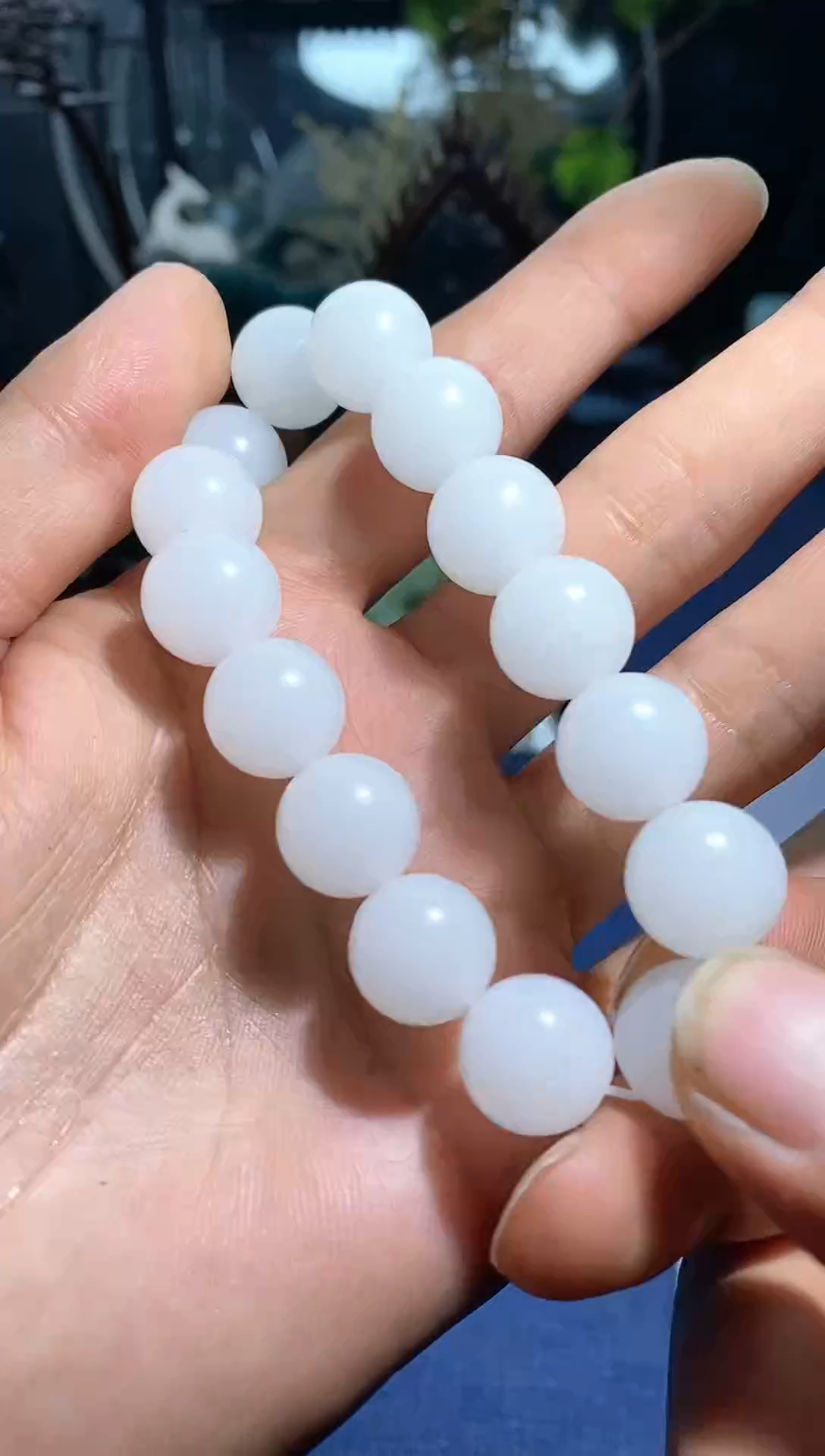 【闪购商品】和田玉颈饰未镶嵌白玉14mm手串