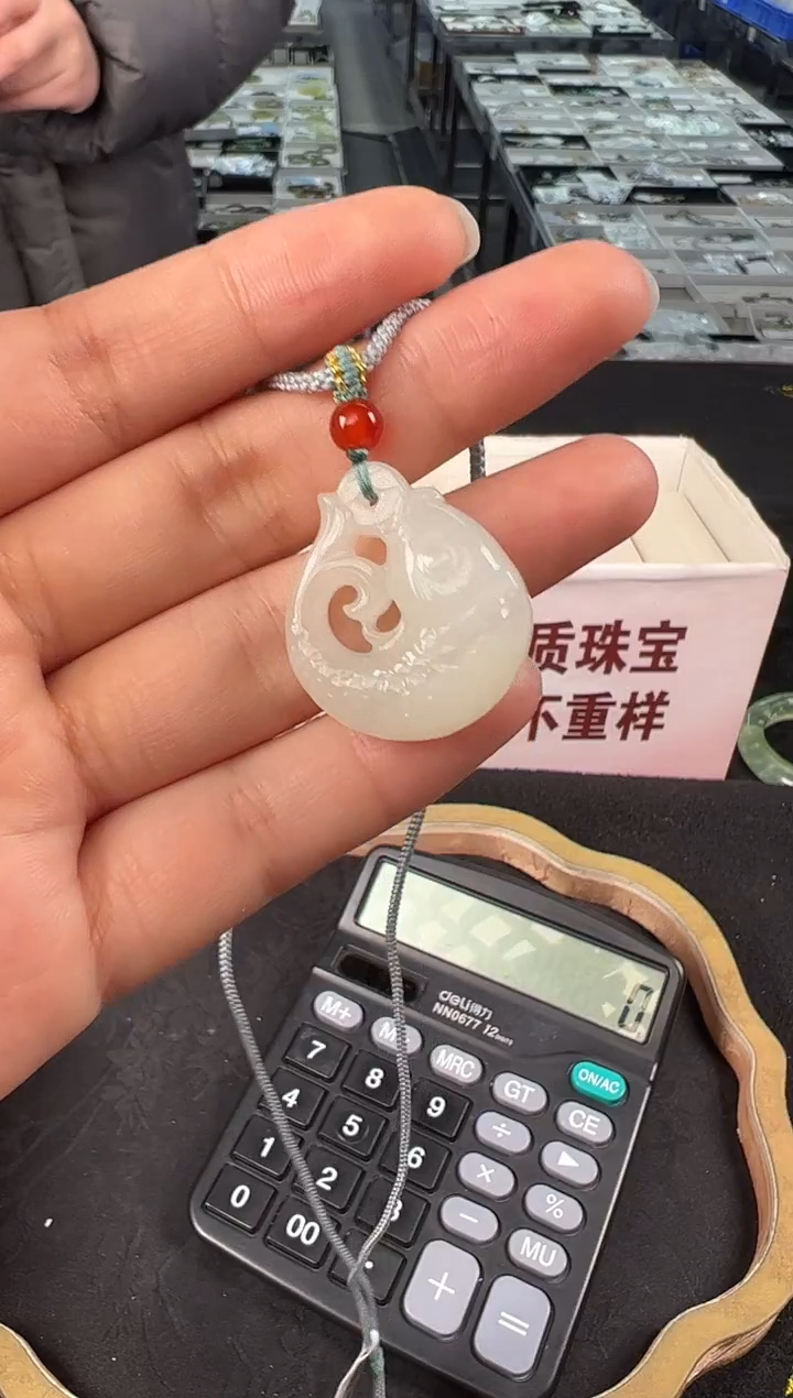 吊坠(不含链)未镶嵌和田玉麦子家族挂件 PDZ503