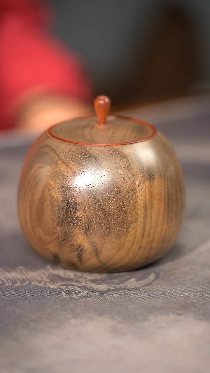 【闪购商品】金丝楠木雕402号阴沉满花纹精工茶仓茶叶罐