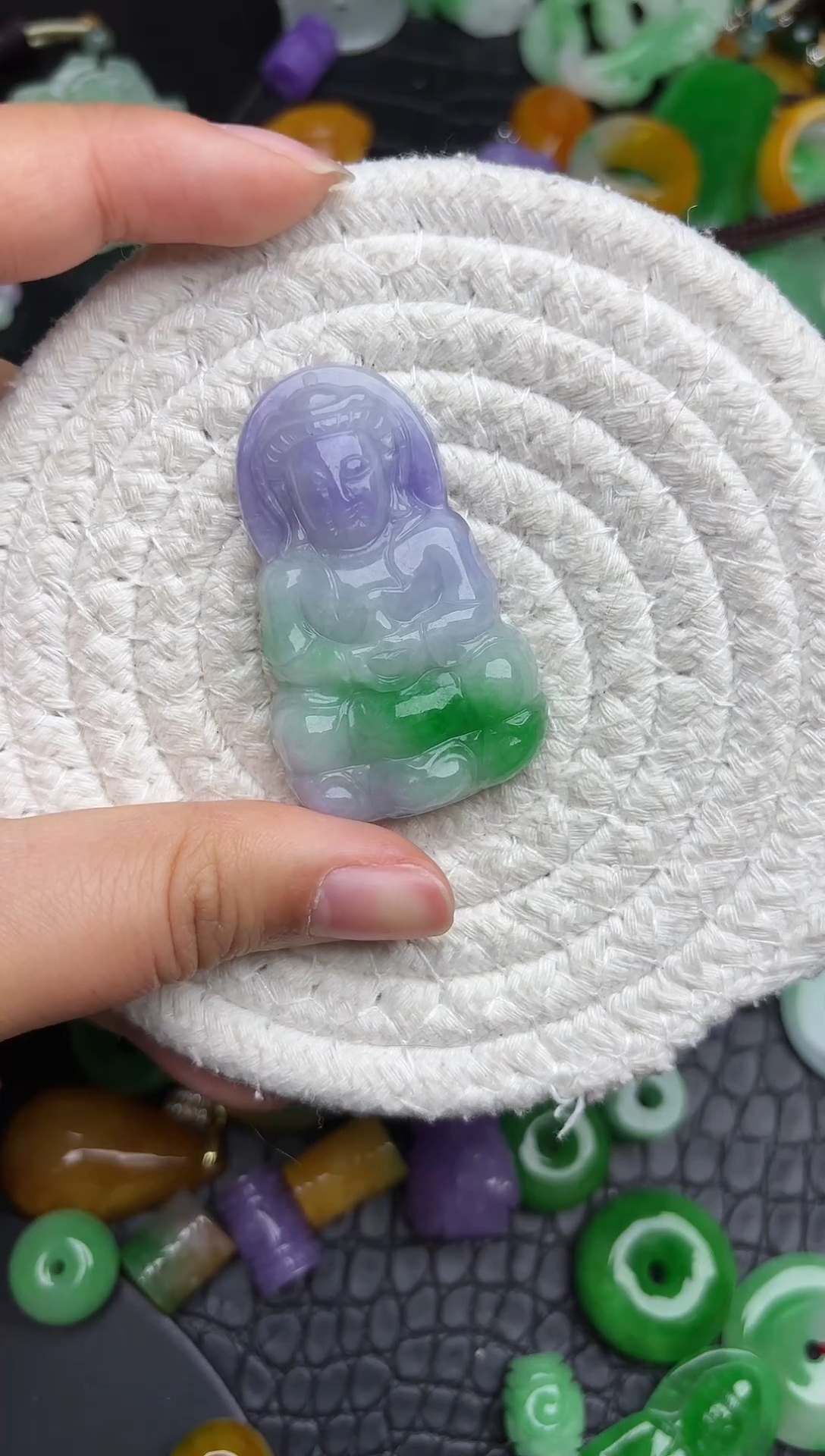 颈饰未镶嵌翡翠缅甸翡翠吊坠