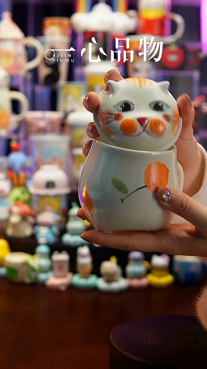 杯子瓷S173景德镇手工手绘杯子