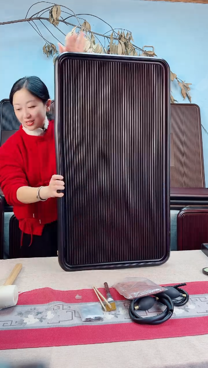 银**设千川黑胡桃色款式茶盘90*50*5