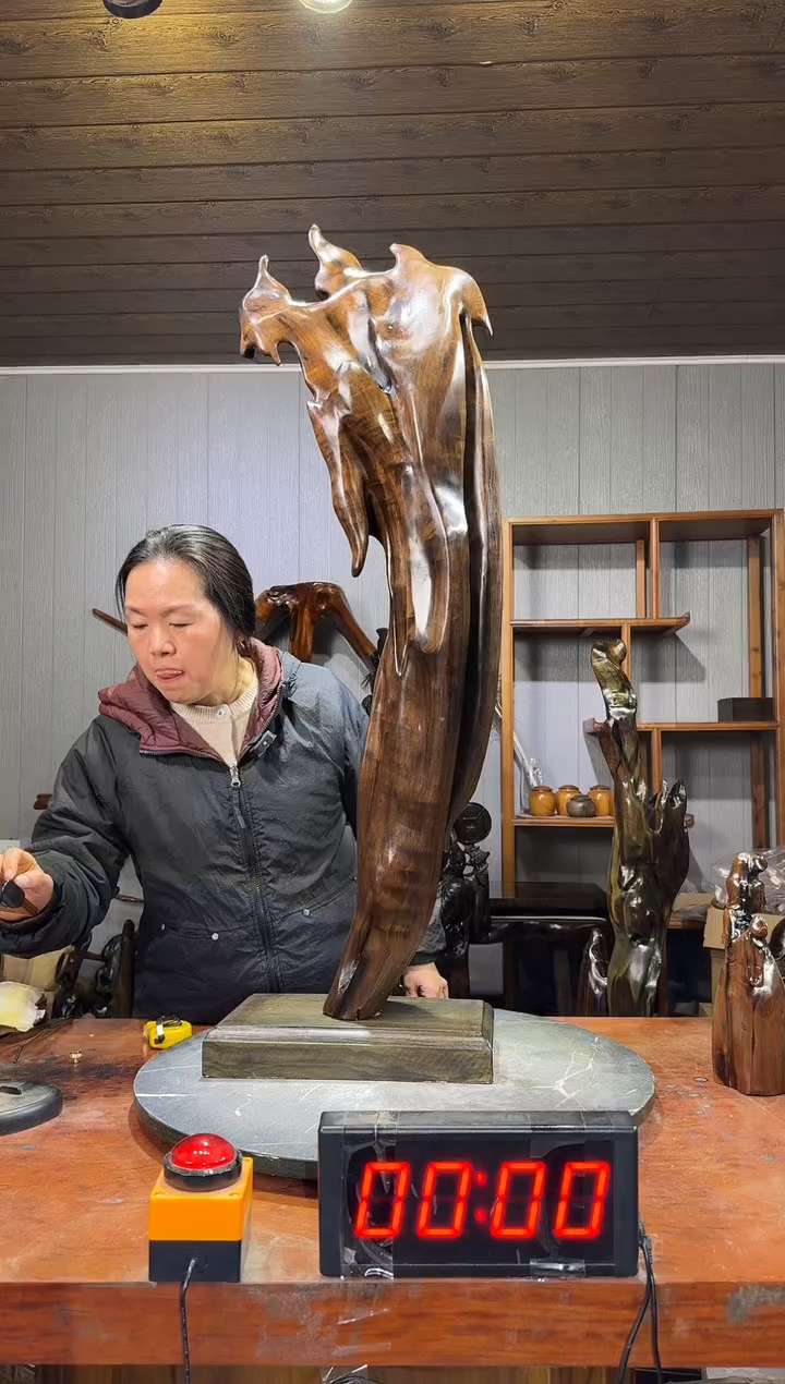 金丝楠活****…阴沉木随型摆件