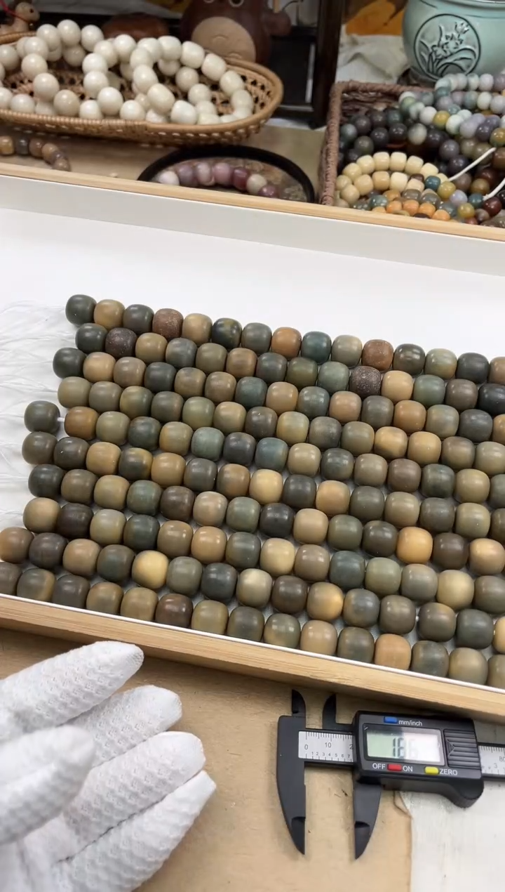 手串菩提根/象牙果a302卡17 干磨猪油膏瑕疵