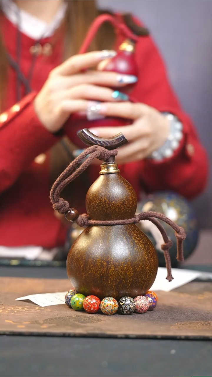 【闪购商品】WZ237大漆酒葫芦不包手串及旋转底座