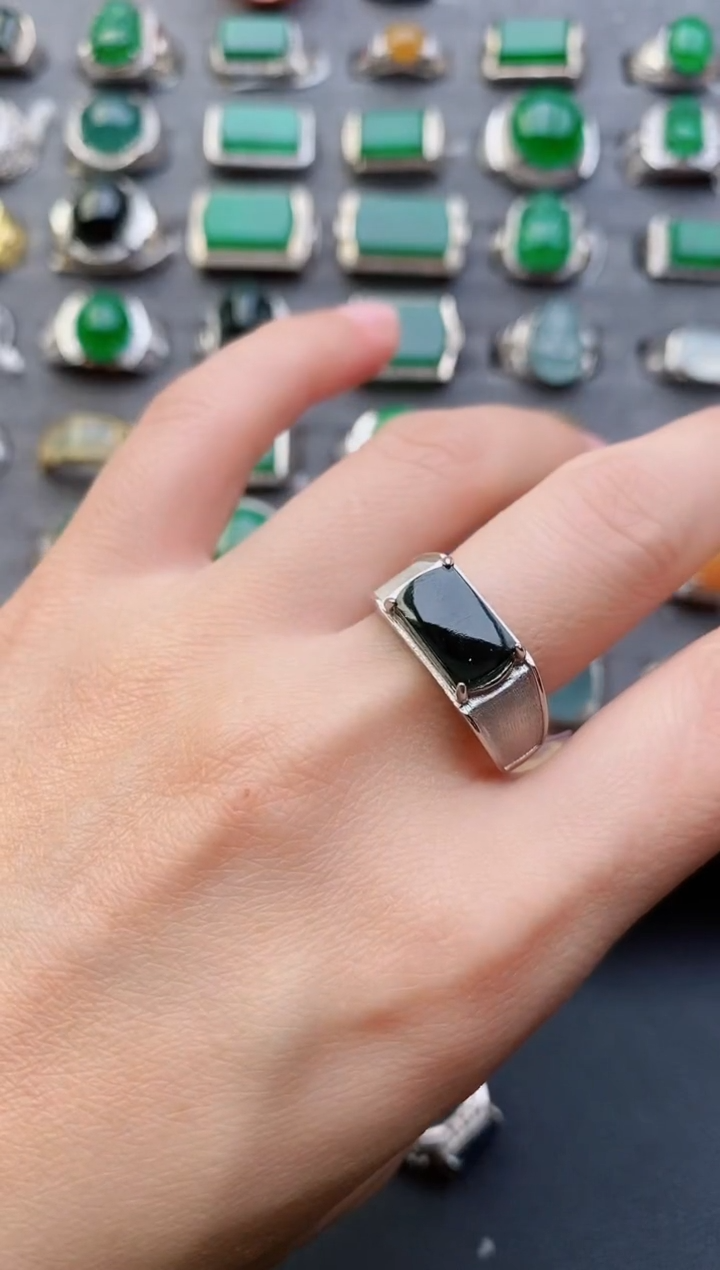 【闪购商品】翡翠戒指银S925镶嵌321321