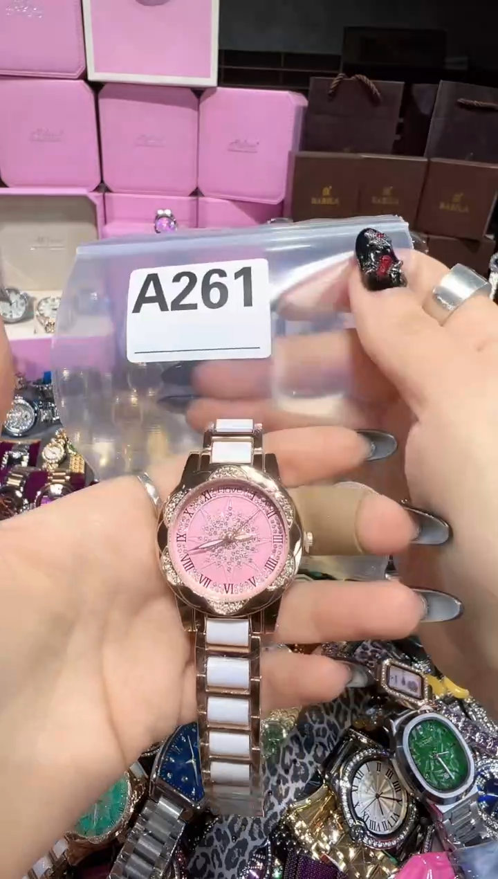 石英机芯不锈钢不锈钢直播定闪专用