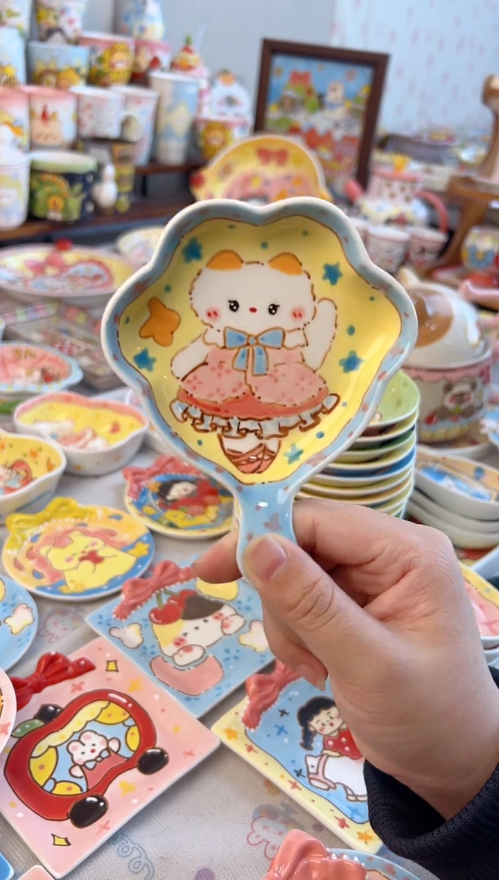 摆件陶景德镇陶瓷手绘微瑕