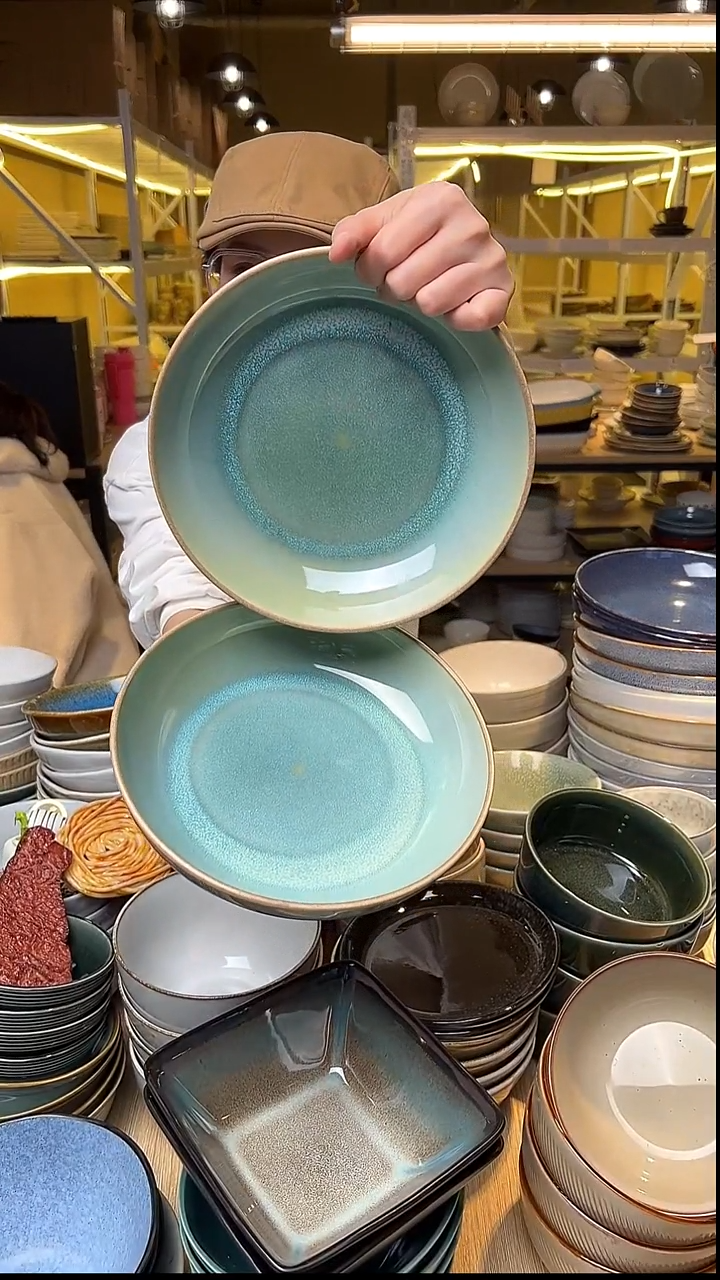 瓷117外贸尾货窑变釉下彩默认微瑕