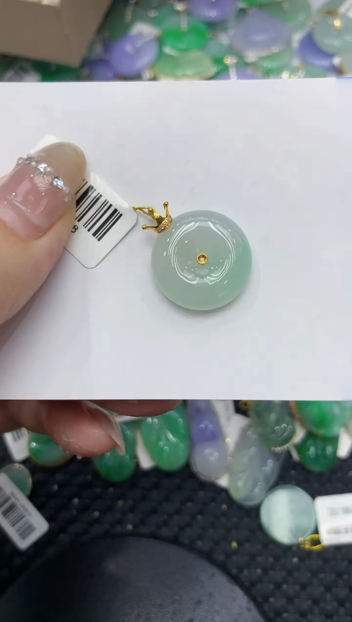 【闪购商品】翡翠颈饰18K金镶嵌222222222