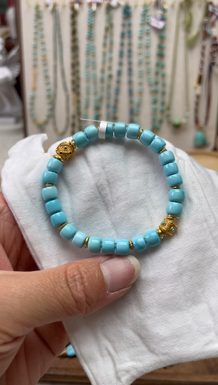 【闪购商品】绿松石手串银S925镶嵌15