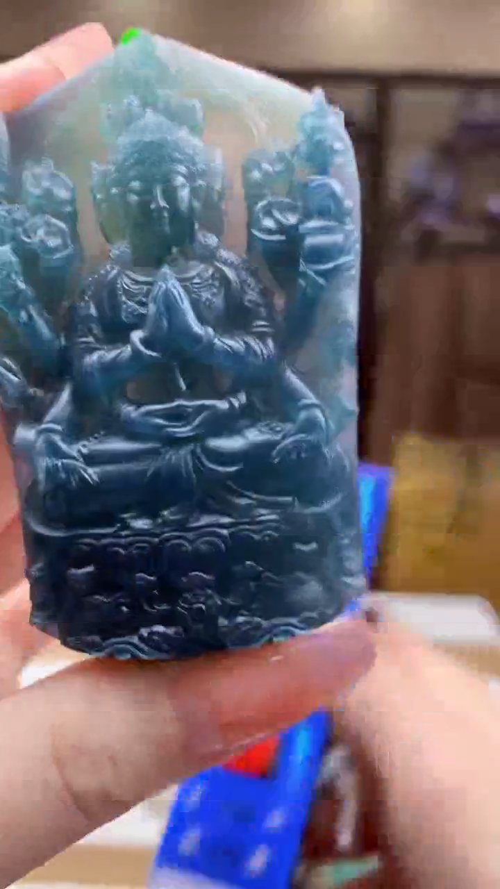 【闪购商品】定制翡翠未镶嵌1002ry-毛货挂件56