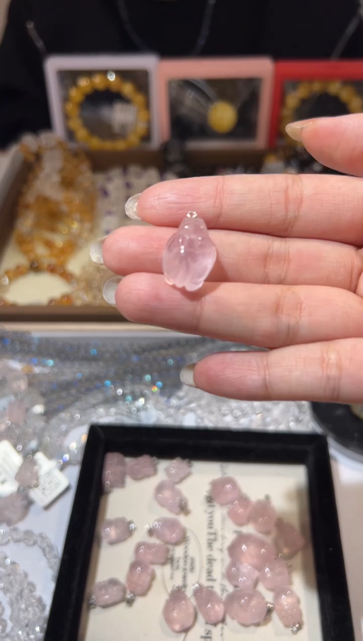 【闪购商品】芙蓉石吊坠(不含链)未镶嵌乌龟莫粉吊坠