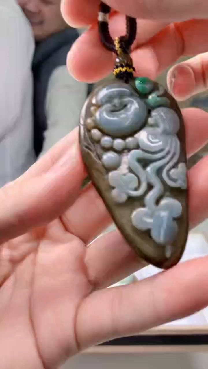 【闪购商品】定制翡翠未镶嵌5028bb-毛货挂件132