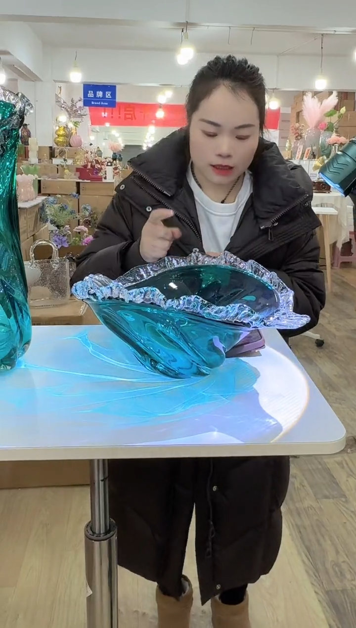 【闪购商品】无铅玻璃甄选花器-t-早 果盘