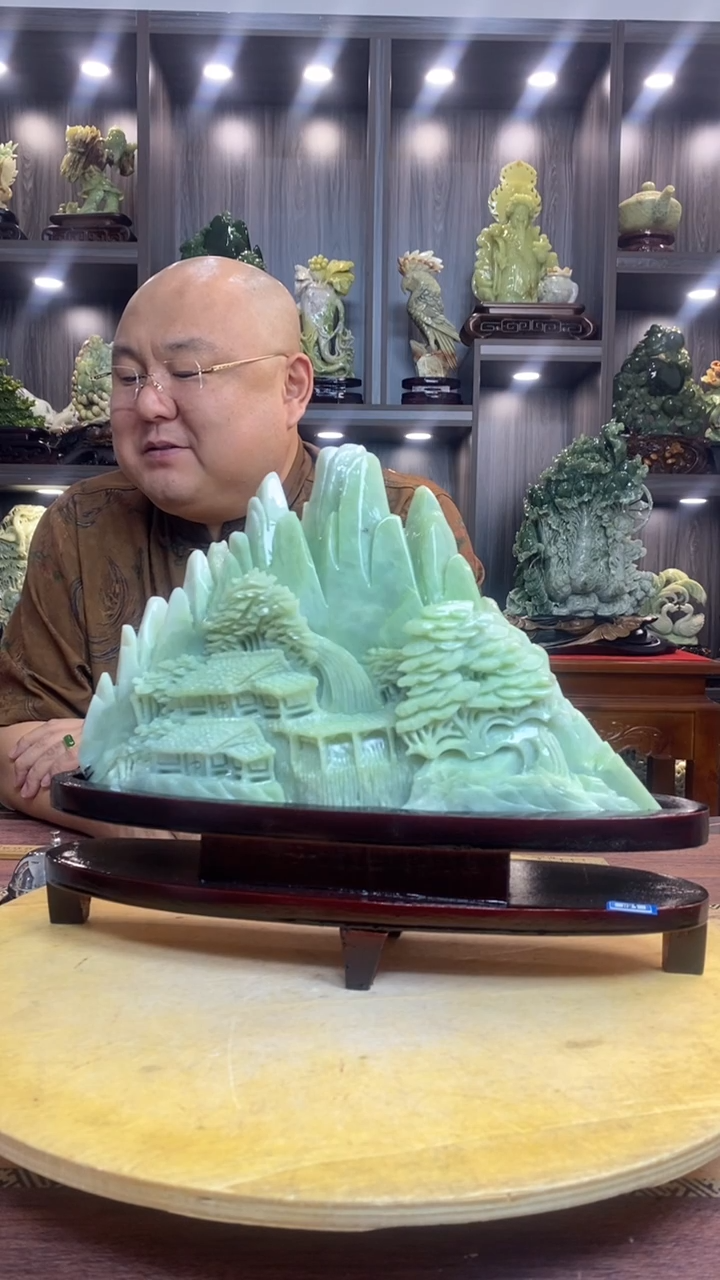 玉糊* 玉岫岩料手工雕刻摆件居家装饰送礼一物一图