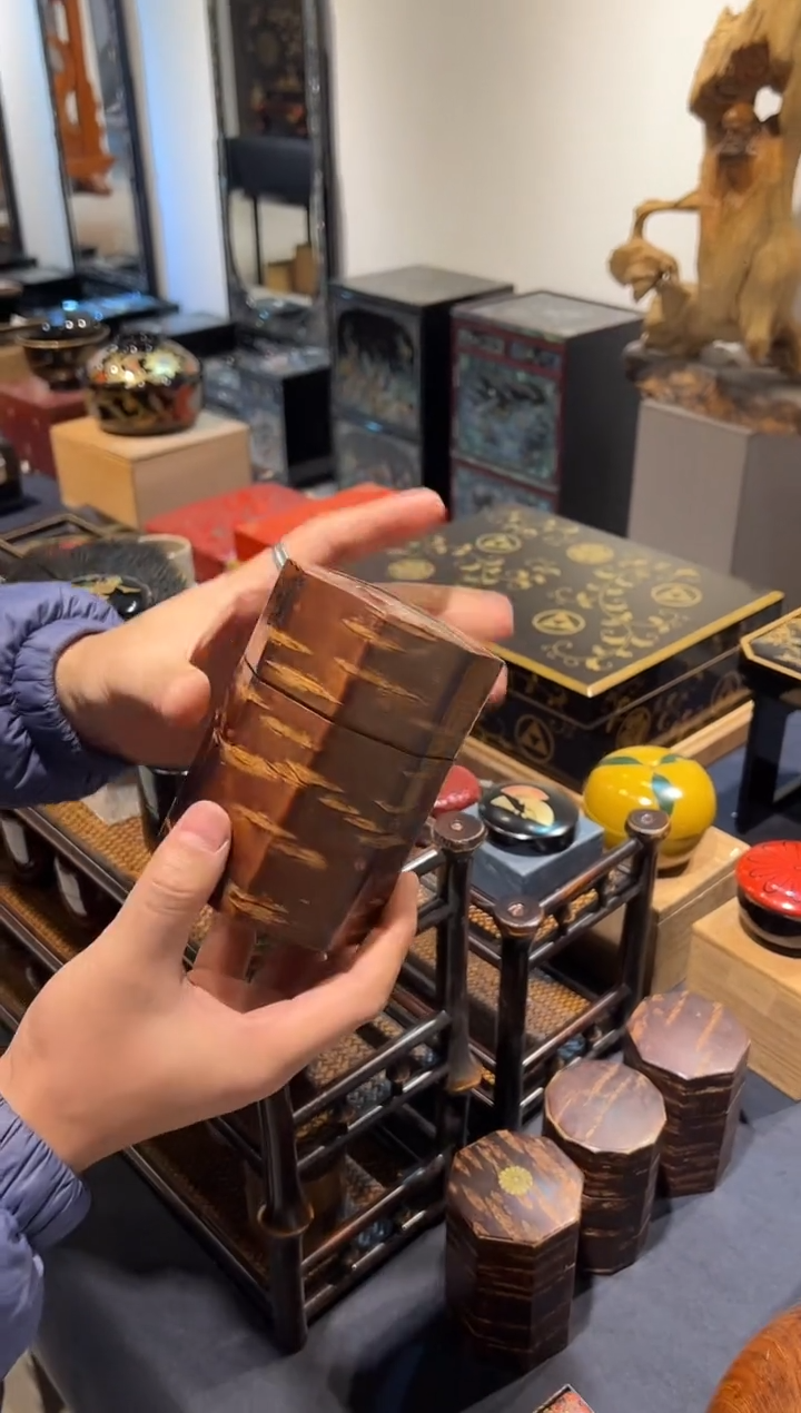 樱皮 八边茶叶罐
