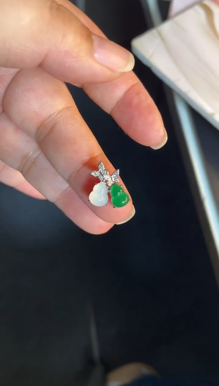 吊坠(不含链)银S925镶嵌翡翠1