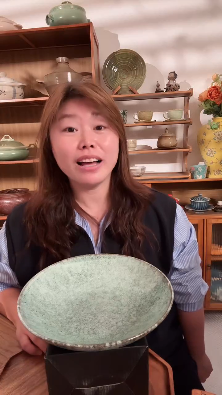 瓷蓝色黑陶泥9英寸深盘