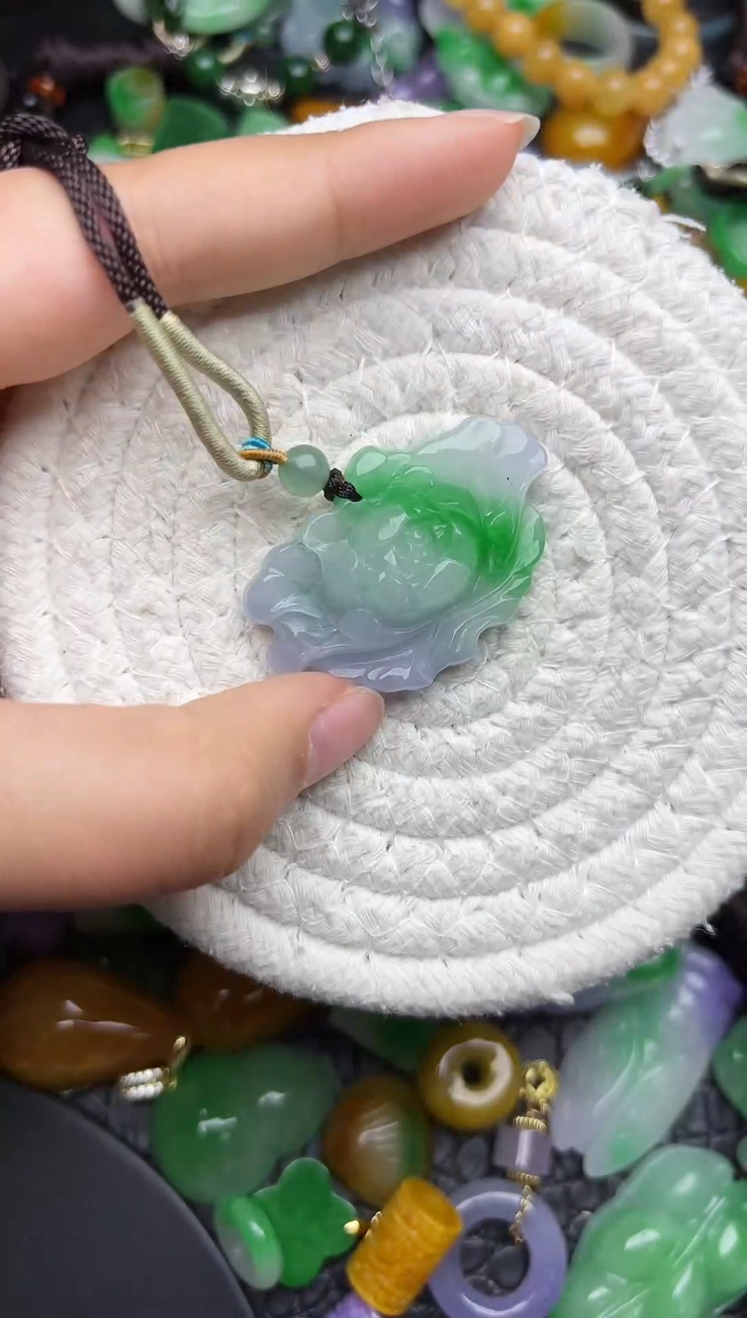 颈饰未镶嵌翡翠缅甸翡翠吊坠