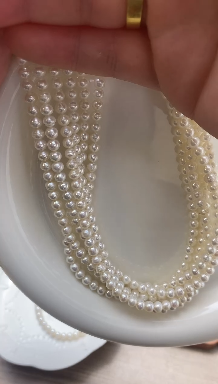 未镶嵌项链淡水珍珠5mm珍珠项链