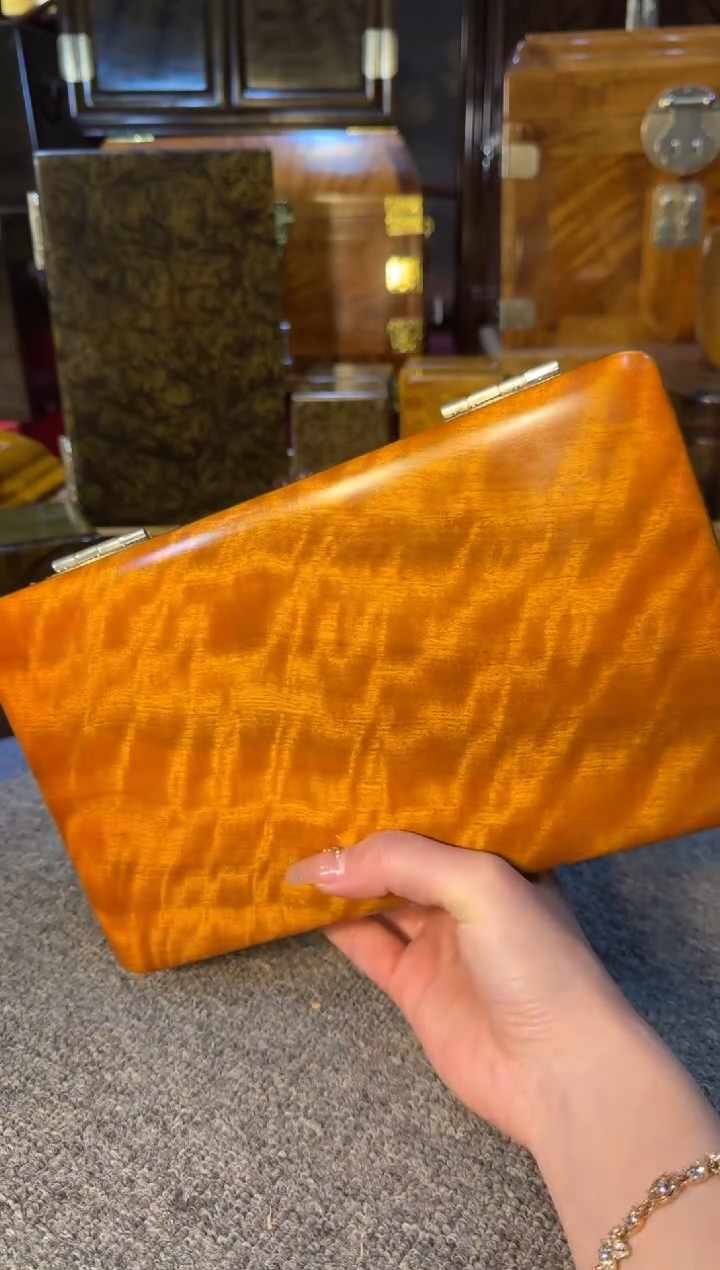 【闪购商品】乌木类成套家具精品精工大师作品首饰盒Y25