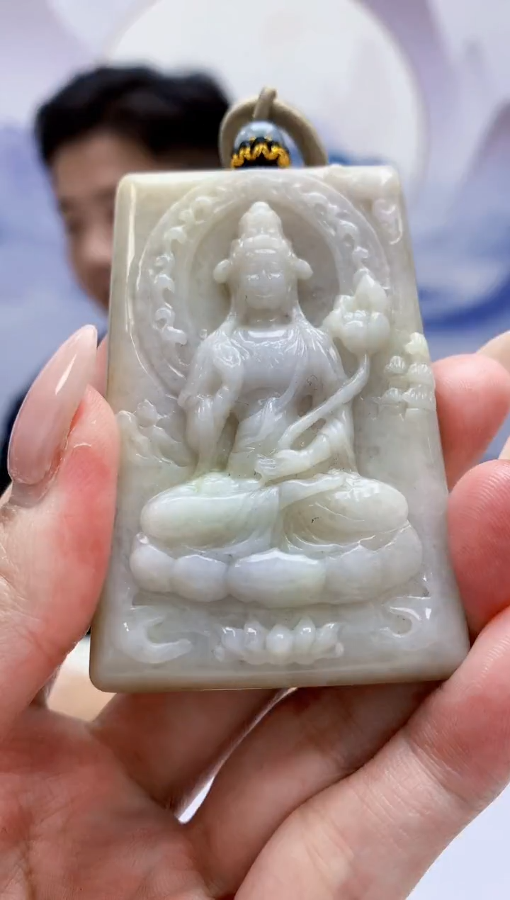 定制翡翠未镶嵌4917MM-毛货挂件61