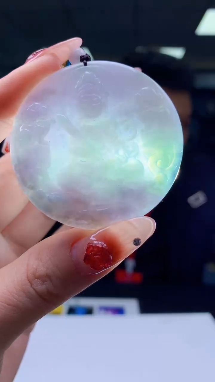 【闪购商品】定制翡翠未镶嵌1052ry-毛货挂件31