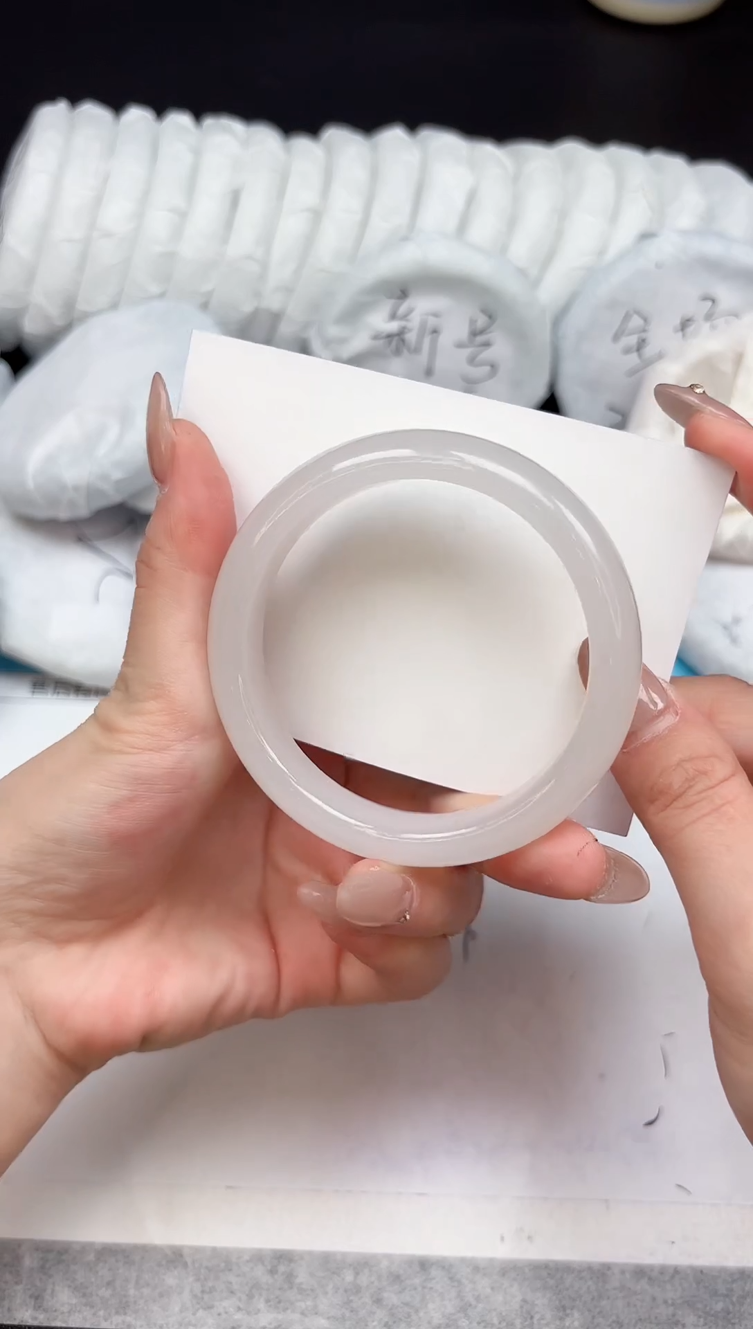 未镶嵌手镯石英质玉144-58..5