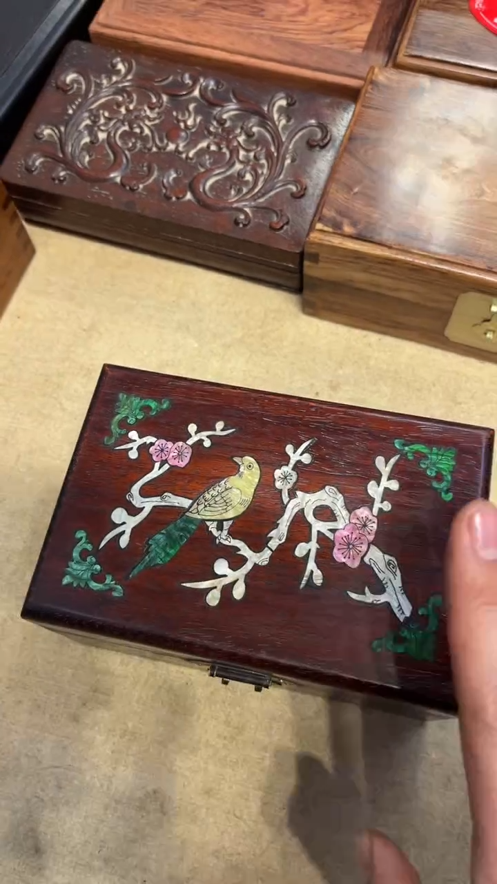 【闪购商品】木喜 鹊登梅首饰盒