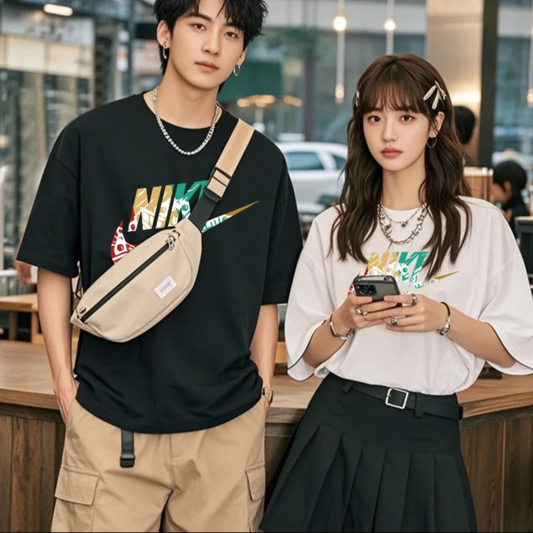 【一折粉丝福利】夏季潮牌男女同款圆领短袖T恤