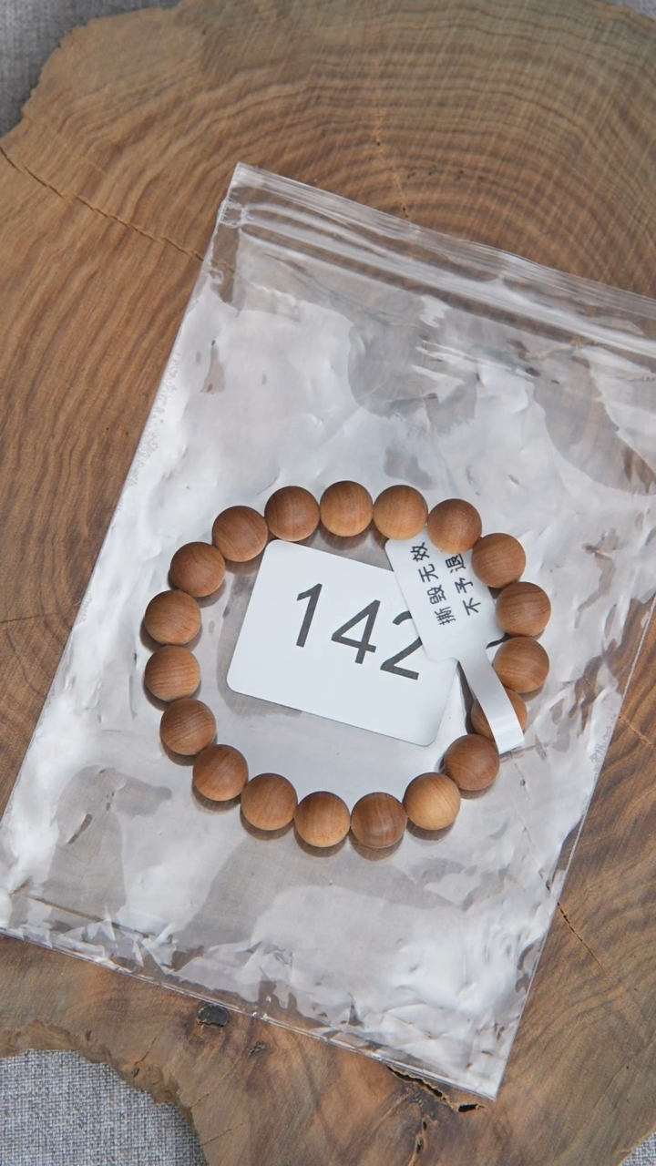 檀香木手串/手链47号料黑横纹1.0单圈醇厚奶甜韵142