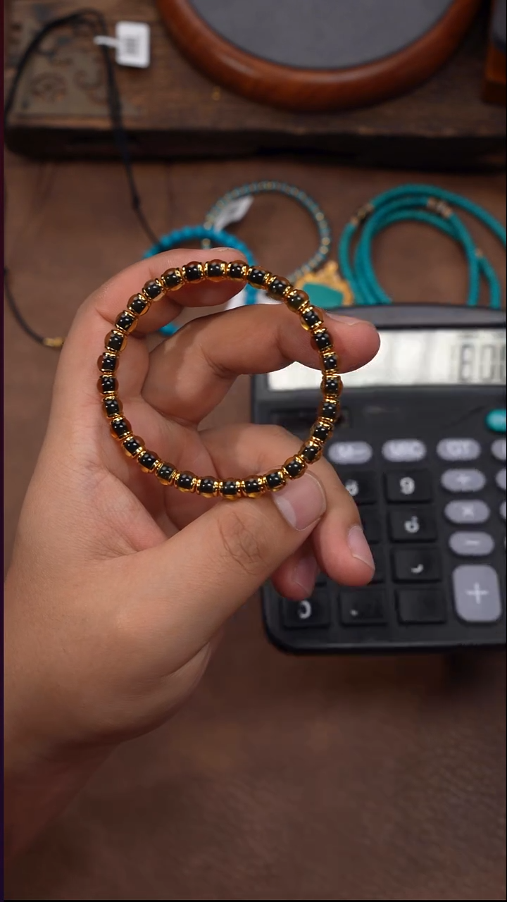 裸石蓝珀未镶嵌蓝珀手串