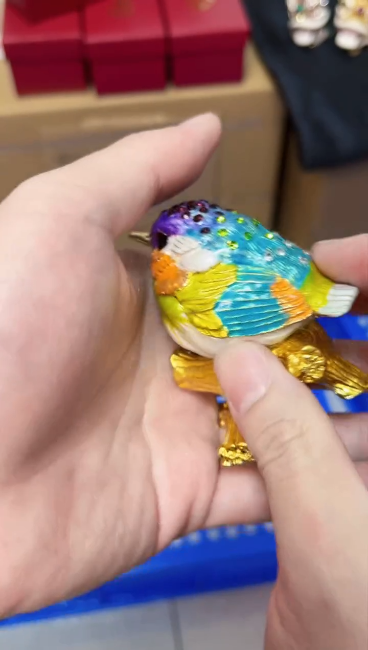 【闪购商品】瓷片年货节福福价格高质珐琅彩合金摆件首饰盒