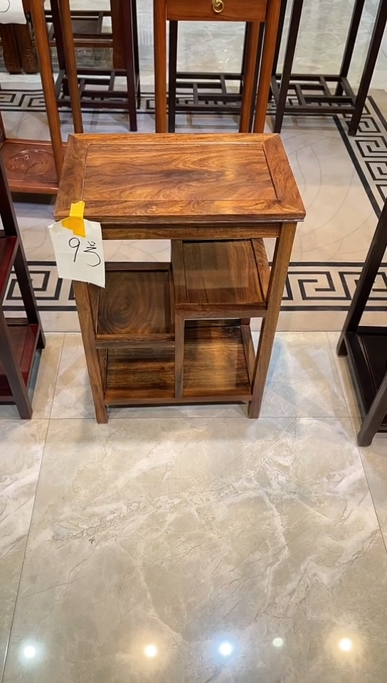 【闪购商品】黑酸枝木类成套家具原木色置物架45*30*65