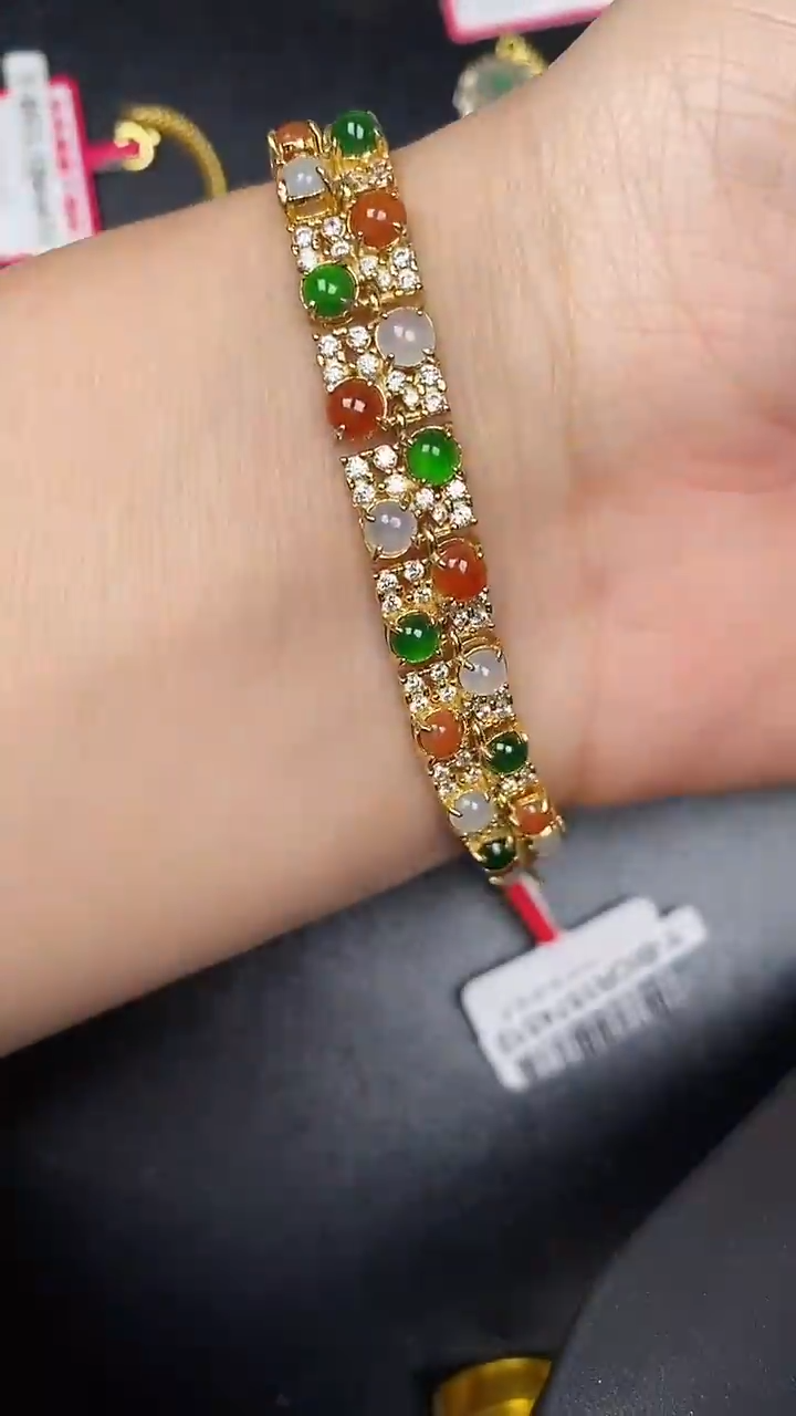 银S925镶嵌戒指翡翠3380