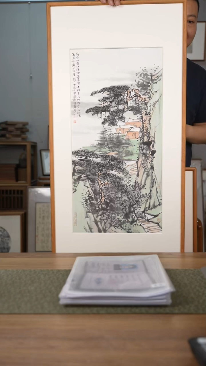 书法协会会员老师带框作品-