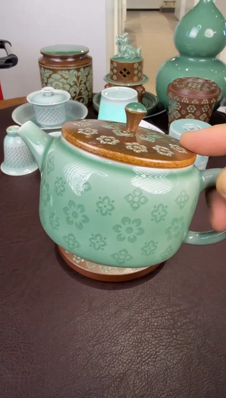 青瓷手工茶器包邮