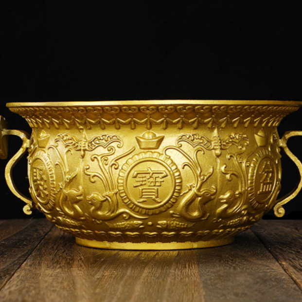 新款宝盆家居铜摆件